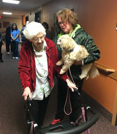 Pets at the nursing home, bring joy!