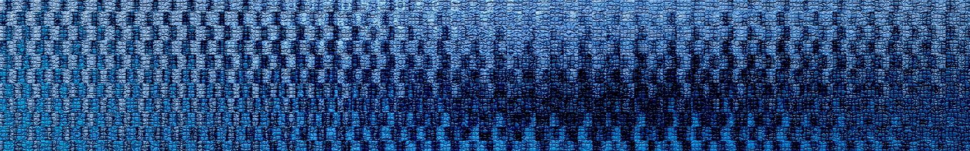 Different shades of blue stitching