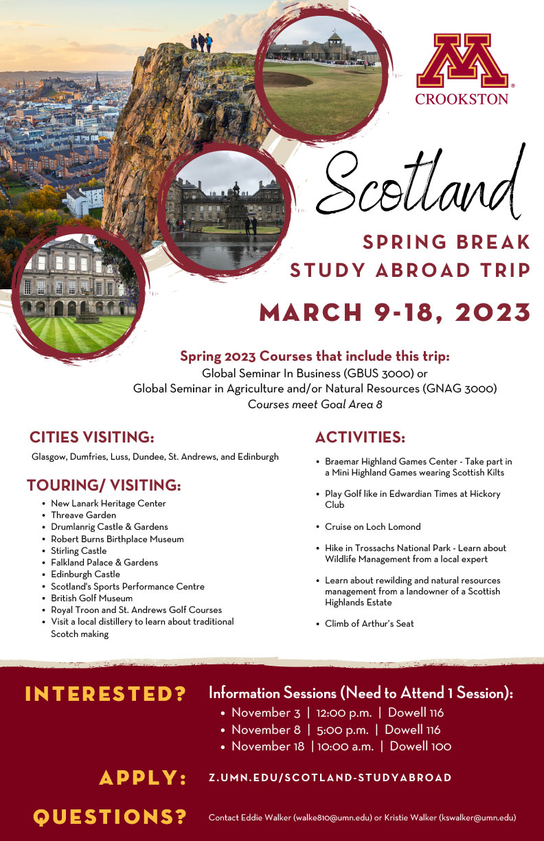 Scotland Study Abroad Poster