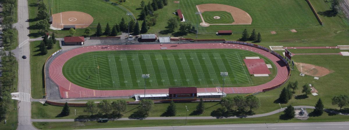 Aerial photo of Ed Widseth Field
